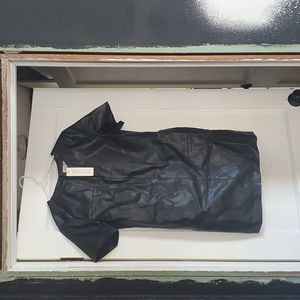 Black Faux Leather Dress